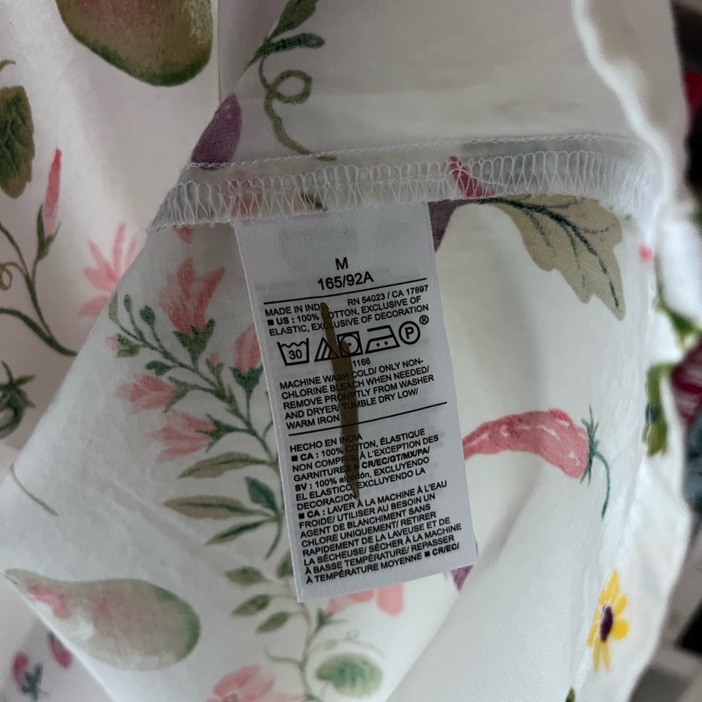 Old Navy Sleeveless Midi Dress Fruit Flower Print Size Medium NWT Cottagecore - Picture 14 of 14